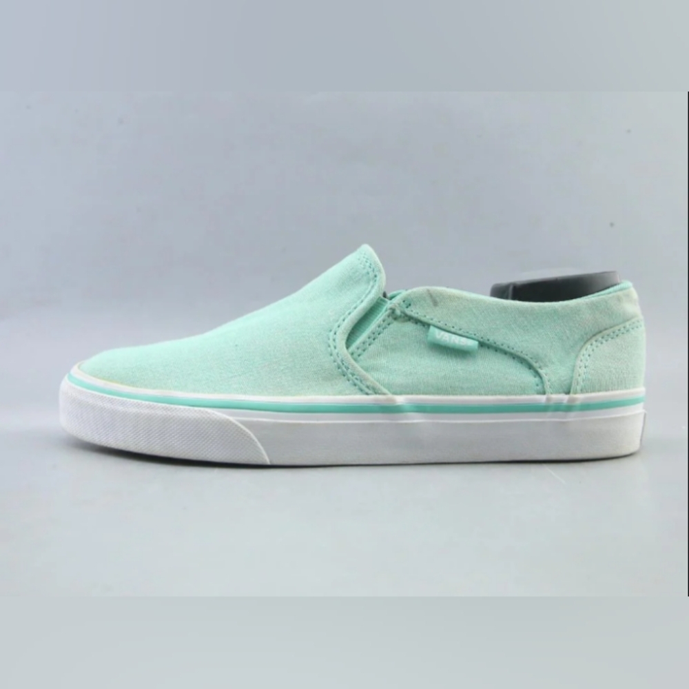 NWOT VANS Mint Green Slip-On  Sz 7.5